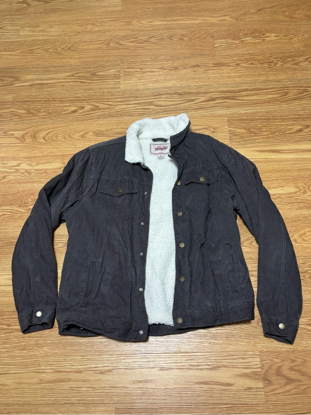 Men's Brooklyn Cloth Grey Sherpa-Lined Corduroy Jacket